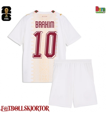 Marocko Brahim Diaz #10 Borta Kläder Barn VM 2026 Kortärmad (+ Korta byxor)